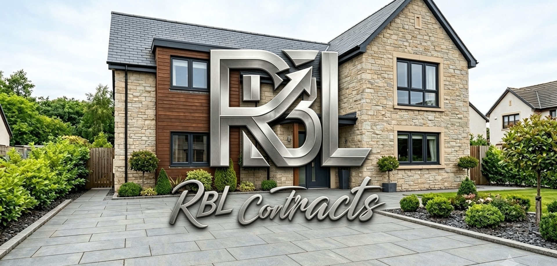 RBL Contracts – block paved driveway at a new-build home